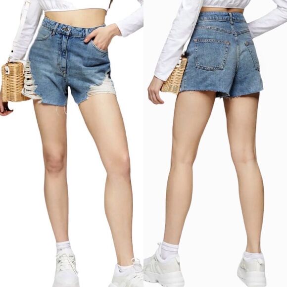 TOPSHOP Ripped Mom Shorts! - Picture 2 of 6